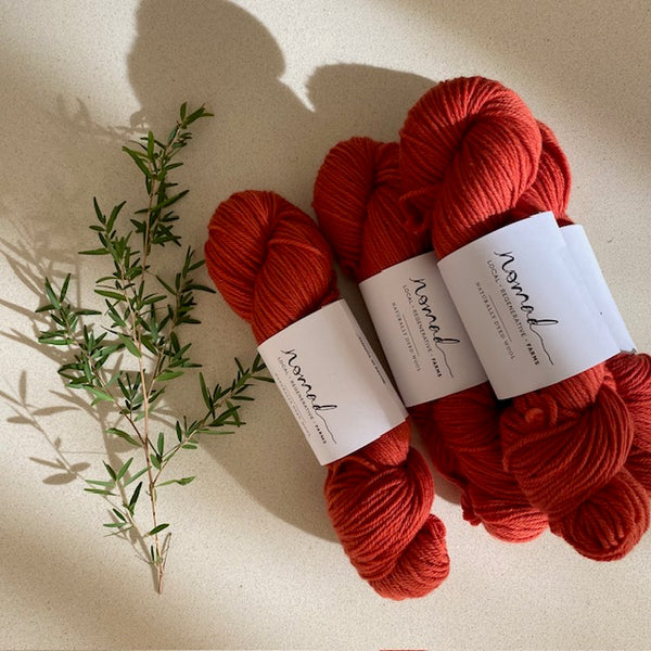 Nomad Yarns : Botanically Dyed 8ply Polworth