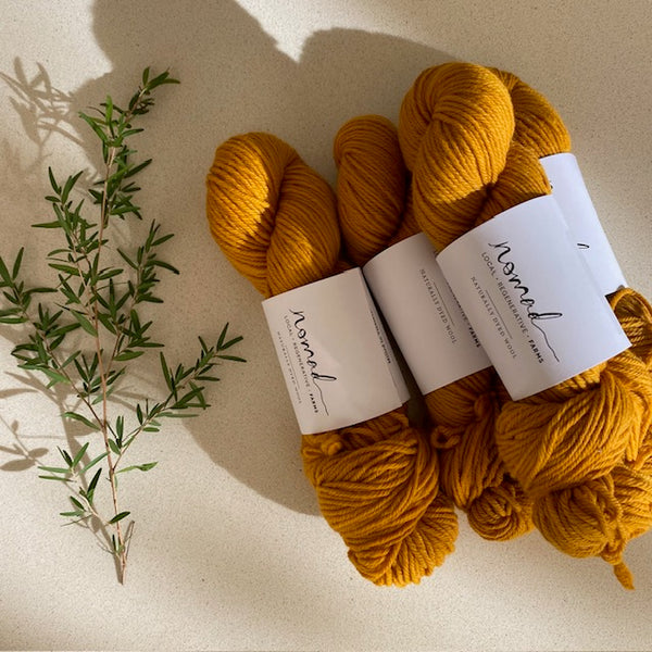 Nomad Yarns : Botanically Dyed 8ply Polworth